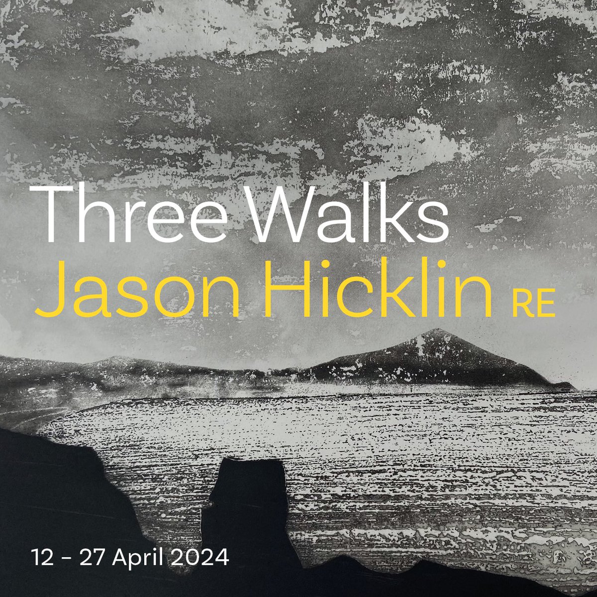 Coming next week - 12-27 April, solo exhibition by Jason Hicklin RE, inspired by three walks in North Yorkshire, Pembrokeshire and The Thames.