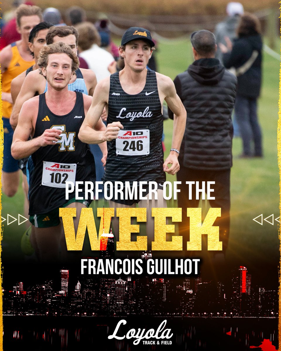 𝗣𝗲𝗿𝗳𝗼𝗿𝗺𝗲𝗿 𝗼𝗳 𝘁𝗵𝗲 𝗪𝗲𝗲𝗸 🙌 Guilhot clocked 28:42.02 in the 10k for a new PR and second on the program's top-10 times list at Stanford last weekend!