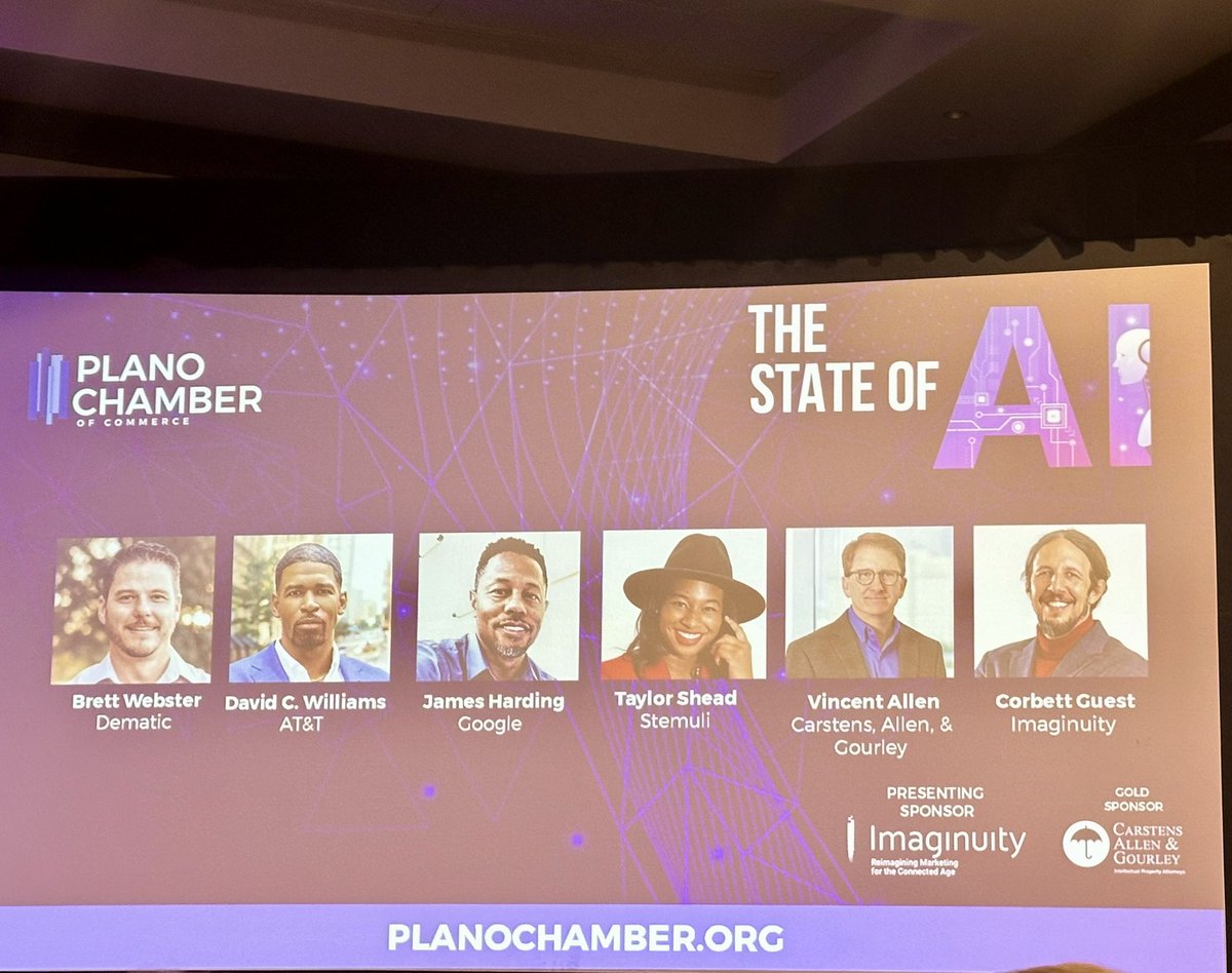 The @PlanoTXChamber hosted the State of AI, an event focused on how artificial intelligence is being utilized in different industries today and ideas for how it can be used in the future. I look forward to continuing to Listen, Learn, and Lead on this topic. #txlege