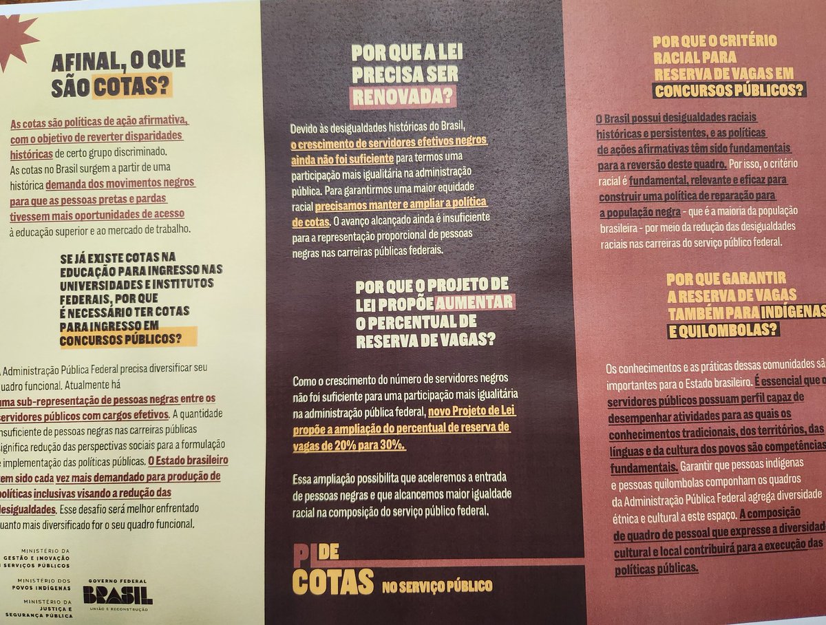 Vamos apoiar o PL de Cotas, fundamental não somente para a democracia mas para enfrentar o racismo estrutural que caracteriza nossa sociedade 👇🏽 @InescOficial @edweck_rj @gestaogovbr @abong_osc