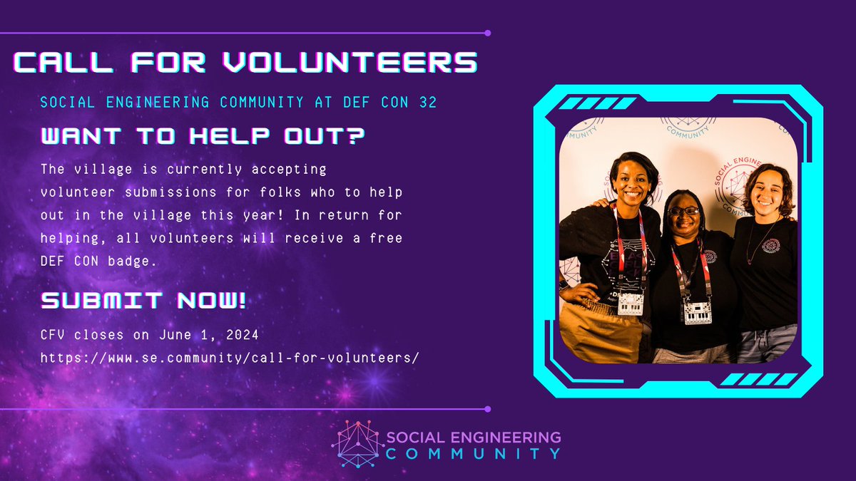 Our Call for Volunteers is officially OPEN until June 1st! Notifications regarding acceptance will be sent out on June 8th! 💌 Don't miss out on this chance to make a difference and help the community! 💪 ➡️se.community/call-for-volun…