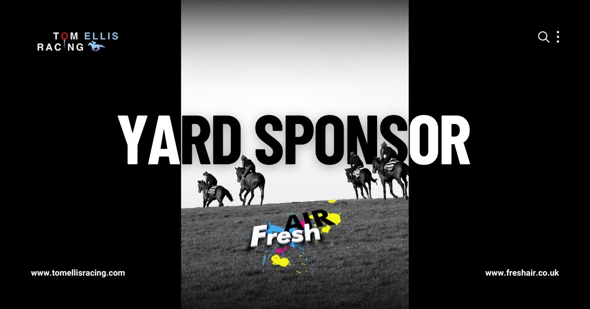 Big news! 🎉 we're delighted to announce that we've teamed up with Fresh Air as our new Yard Sponsor, marking an exciting chapter in our journey. Read the press release here ➡️ tomellisracing.com/tom-ellis-raci… #horseracing | #sportsponsorship