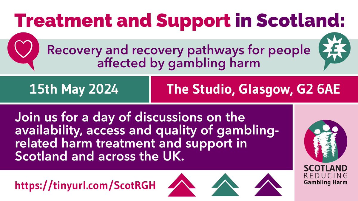Join us on 15th May to explore gambling harm treatment and support in Scotland. This event will be a chance to hear from key speakers, share views, and identify actions to better support people affected by gambling harm. Find out more and sign up here: events.bookitbee.com/alliance/explo…
