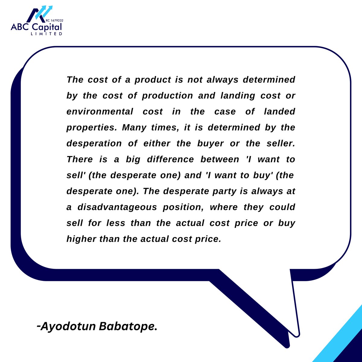 abccapitalltd's tweet photo. Join the journey to success with our CEO's inspiring words. Check out the post for the full quote.

#quoteoftheday #businesstips #businessquotes https://t.co/ocNWP42siV