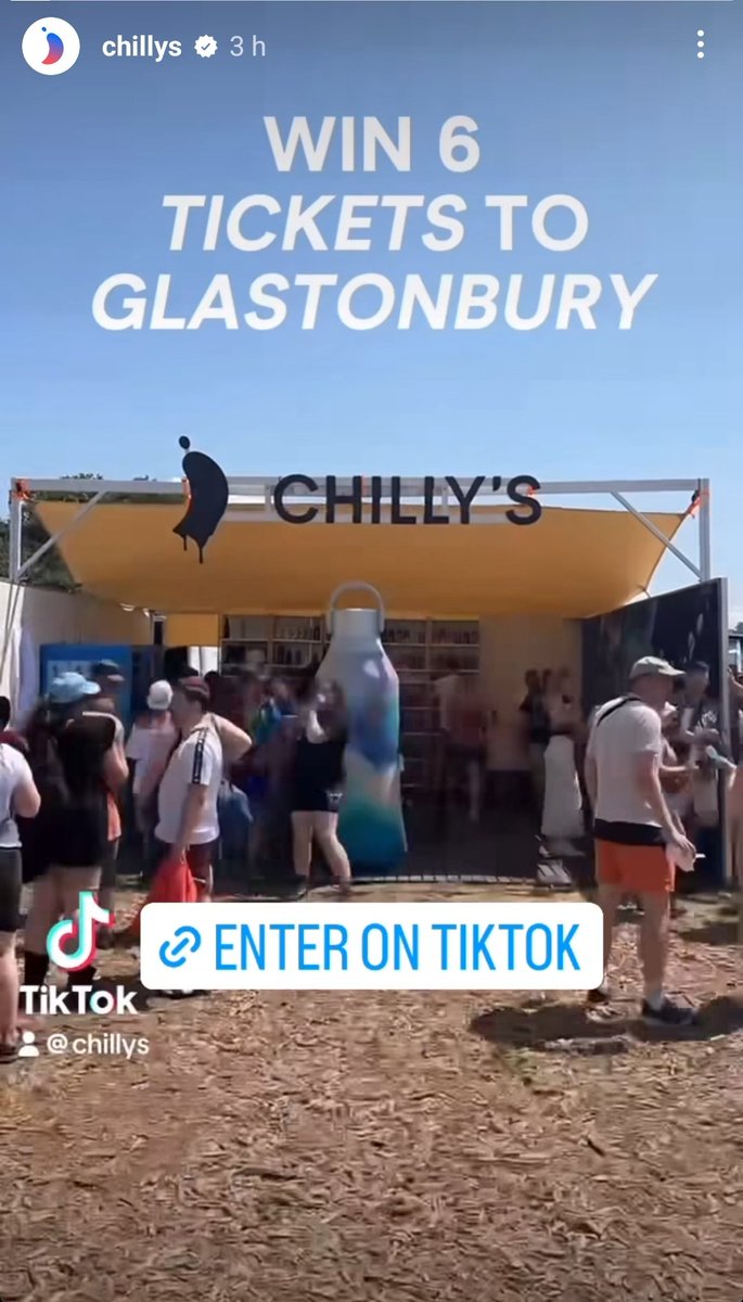 🎟 Ticket Competition 🎟 Win 6 Glastonbury tickets with @Chillysbottles via their TikTok account. #Glastonbury tiktok.com/@chillys/video…