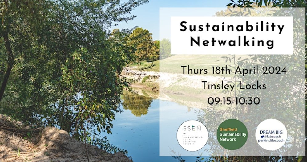 This month's sustainability netwalking event will be in Tinsley, a canalside and pavement walk along the locks taking in Sheffield's industrial past and present. To book a free place on this event visit - tinyurl.com/yhpsxnhp #Sheffield #netwalking #sustainability #Tinsley