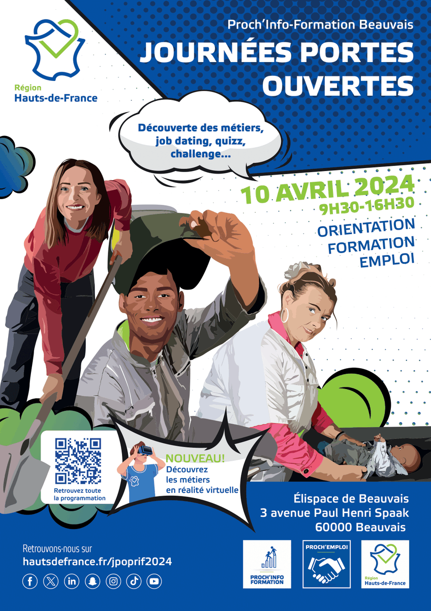 CDMjeunes_Bvs's tweet photo. [JOURNÉES PORTES OUVERTES PRIF] 

Rendez-vous le 10 avril au sablier de l’Elispace de Beauvais de 09h30 à 16h30 !
Pour plus d’infos : https://t.co/hVQ3XXAgYB https://t.co/HwdR2TsHze