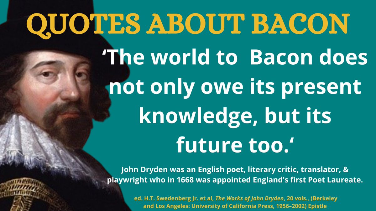 England's first Poet Laureate John Dryden on Francis Bacon #JohnDryden #FrancisBacon #Poetry