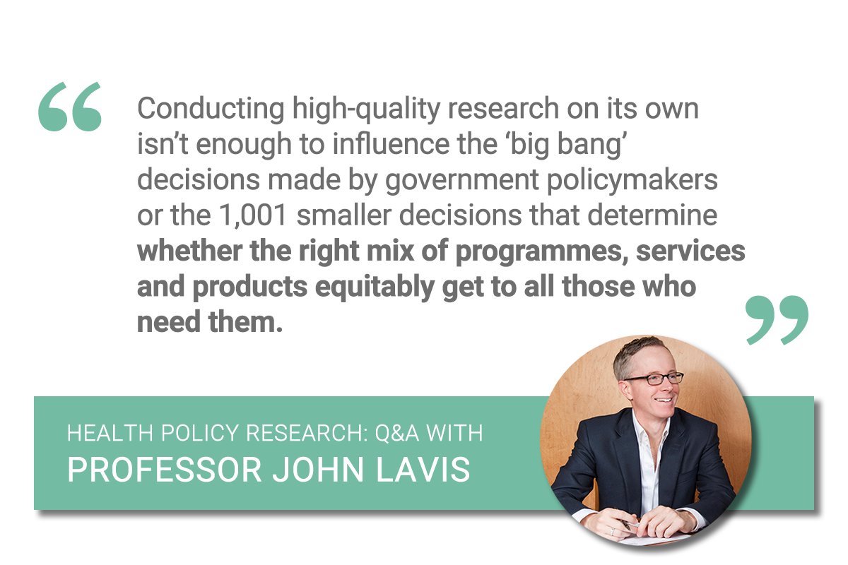 Evidence-informed policymaking has emerged as “an approach to policy decisions that aims to ensure that decision-making is well-informed by the best available research evidence.' Read more in this Q&A with @lavisjn ow.ly/IYV350QXP5s