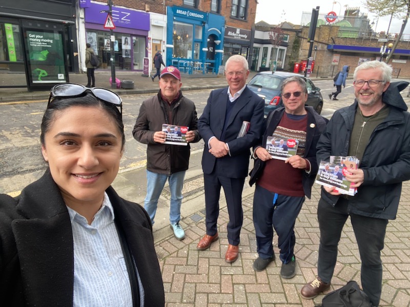 Out campaigning for the mayoral and GLA earlier in South Woodford
