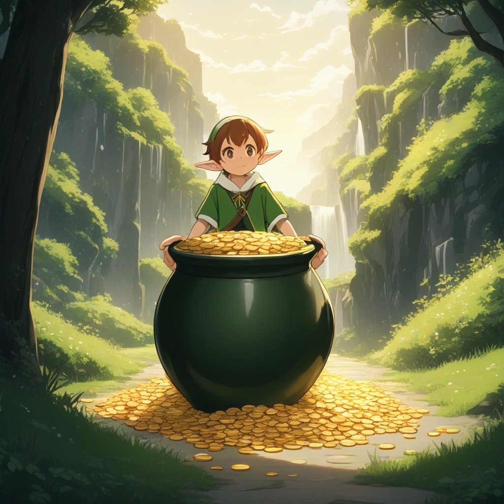 Elf hiding pot of gold cleverly. <a href="/well3official/">WELL3</a> #WELL3 $WELL