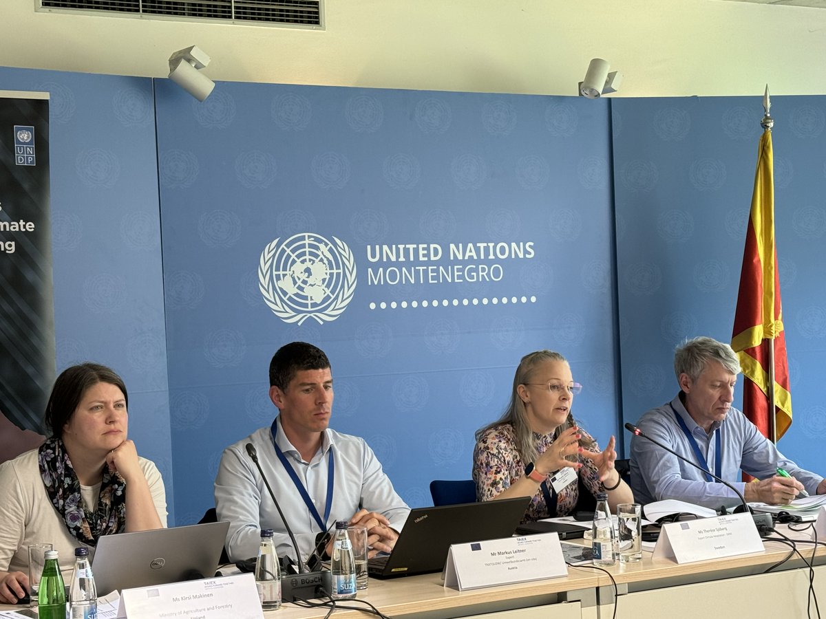 📷#EUTaiex @tratolow & @UNDP_Montenegro experts & 🇲🇪partners discuss #NAP & role of #monitoring, evaluation & implementation of #adaptation Case studies from 🇸🇪 @SMHI &🇫🇷 @meteofrance on monitoring & indicators for #NAS / #NAP /SAP 📅3-4 Apr 2024 📍Podgorica 🇲🇪 #ClimateChange