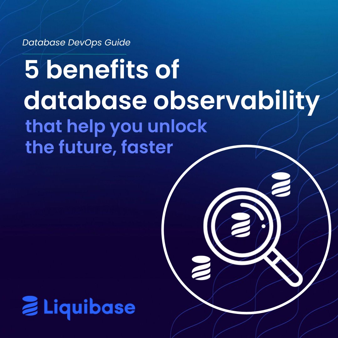 liquibase's tweet image. Find out how #database #observability brings change management workflows into focus for faster, stronger, and more secure pipelines. Here are 5 of the top benefits of #databaseobservability: hubs.li/Q02pQ4-K0
#Liquibase #DatabaseDevOps #DatabaseCICD #DevOps #CICD