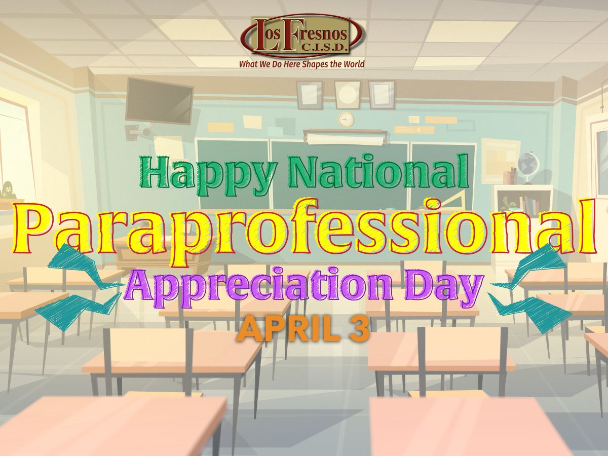 Today is National Paraprofessional Appreciation Day 🥳 celebrating the classroom heroes who provide additional support and help maintain a safe and positive environment for our students and staff. Thank you for your hard work!