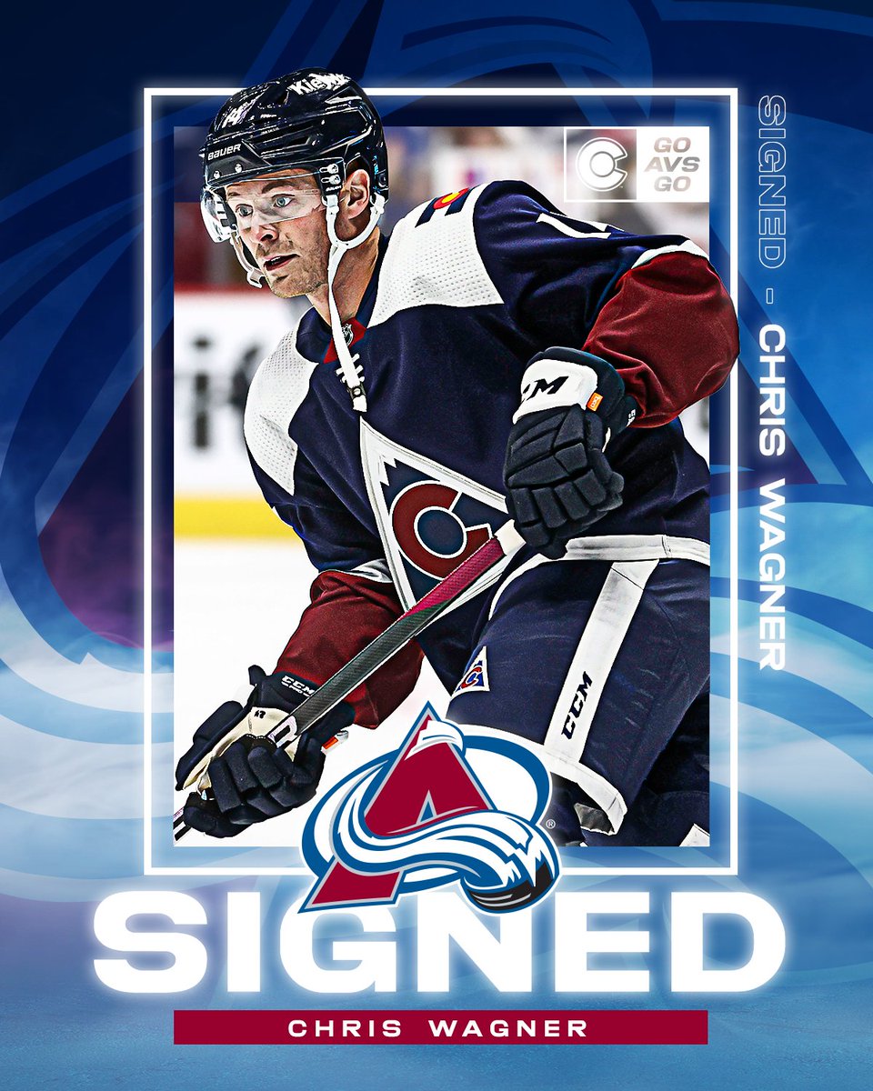 We have re-signed forward Chris Wagner to a one-year contract through the 2024-25 season. #GoAvsGo