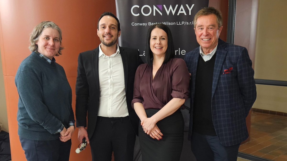 Thank you to @AmySalyzyn, Abdalla Barqawi and Tom Conway from @conwayllpsrl, and everyone @uocommonlaw for welcoming OBA President Kelly McDermott to the Conway Professionalism Speaker Series today.