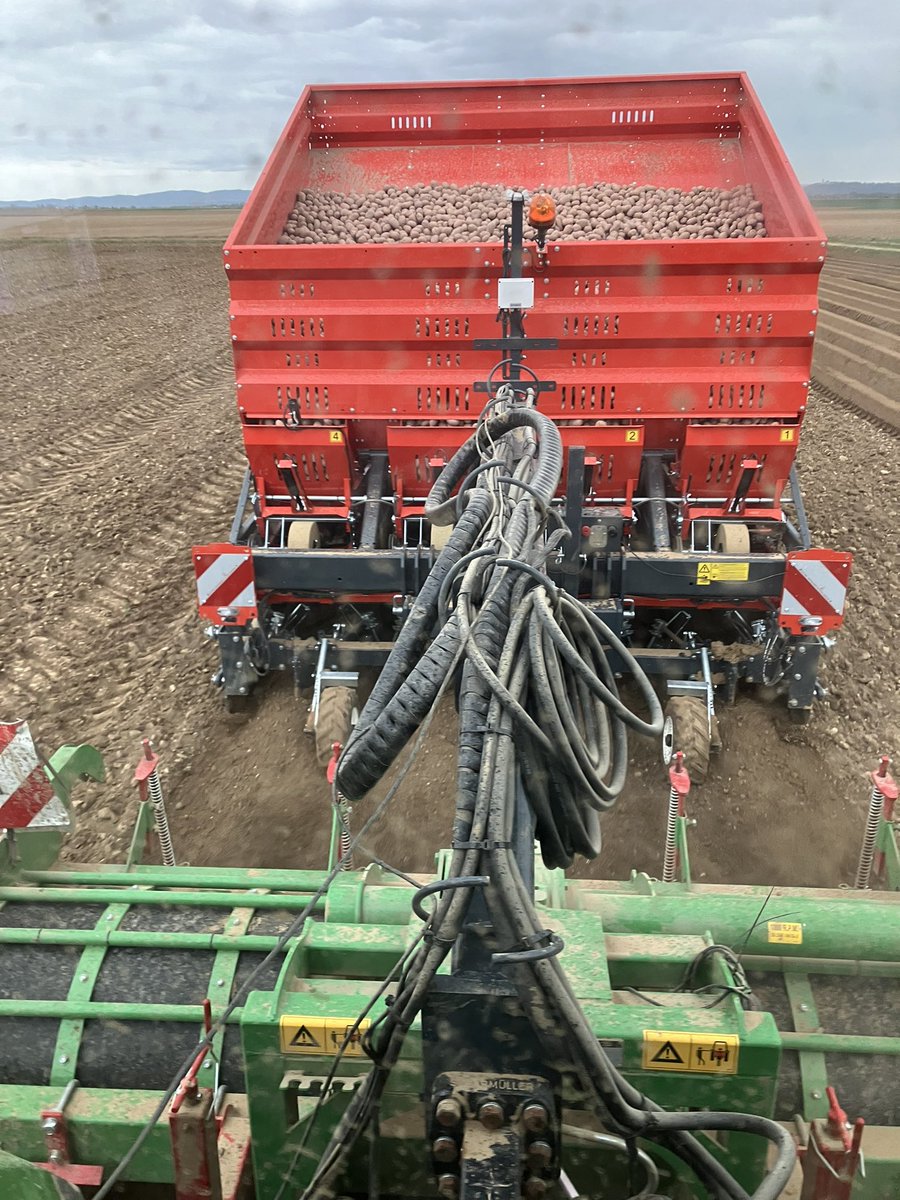 Potatoe season has started. New planter is doing a good job. #plant24