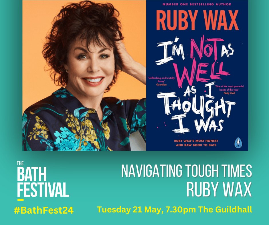 Congratulations to @Rubywax on her #Paperback #PublicationDay for I'm Not As Well As I Thought I Was. We look forward to welcoming Ruby to Bath and The Bath Festival on Tuesday 21st May Hurry! Book now: bathfestivals.org.uk/the-bath-festi… @PenguinUKBooks