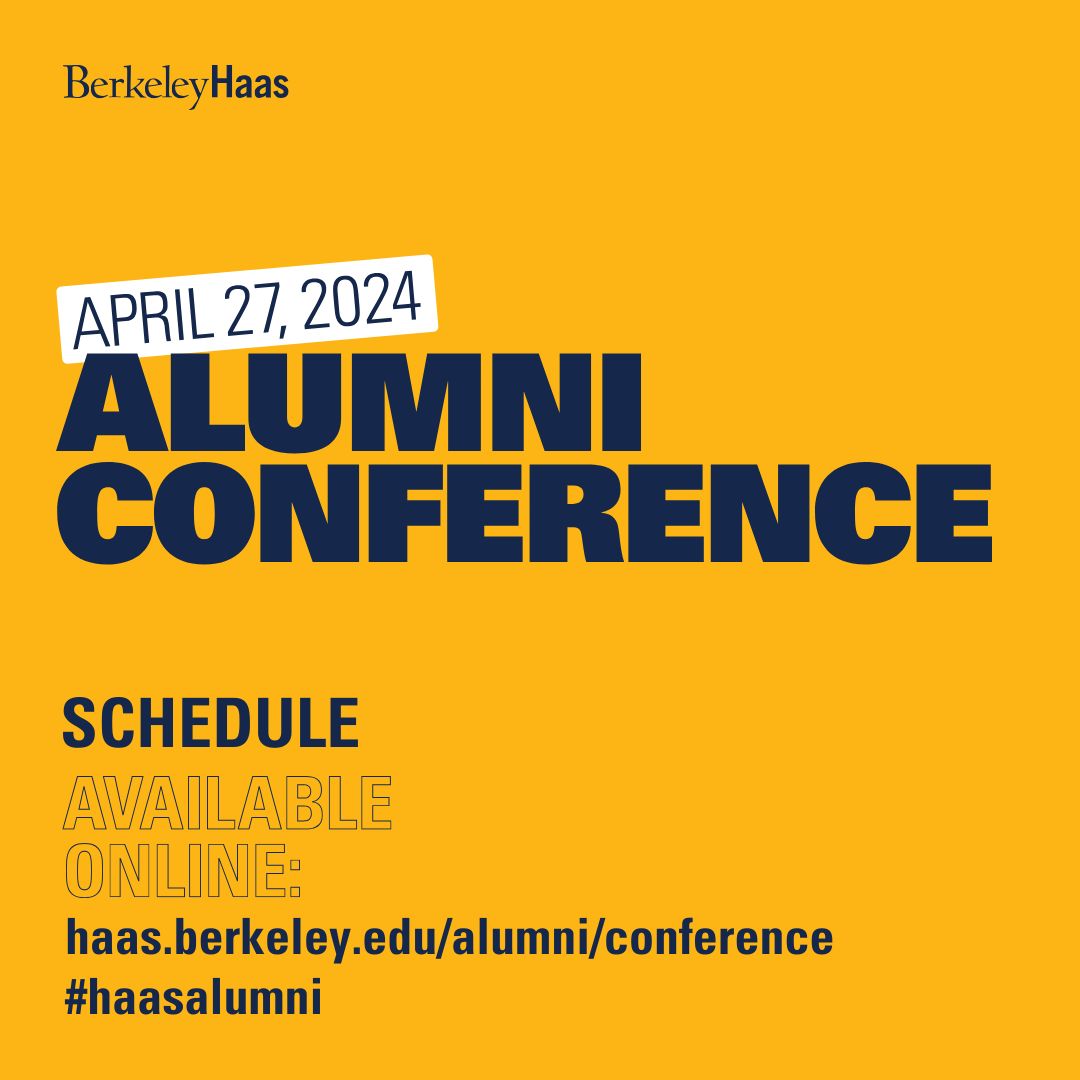 Every year #haasalumni come back to campus to catch up with classmates, make new connections, and be students always at the Alumni Conference. REGISTER TODAY for the Berkeley Haas Alumni Conference on Saturday, April 27! alumni.haas.berkeley.edu/conference/