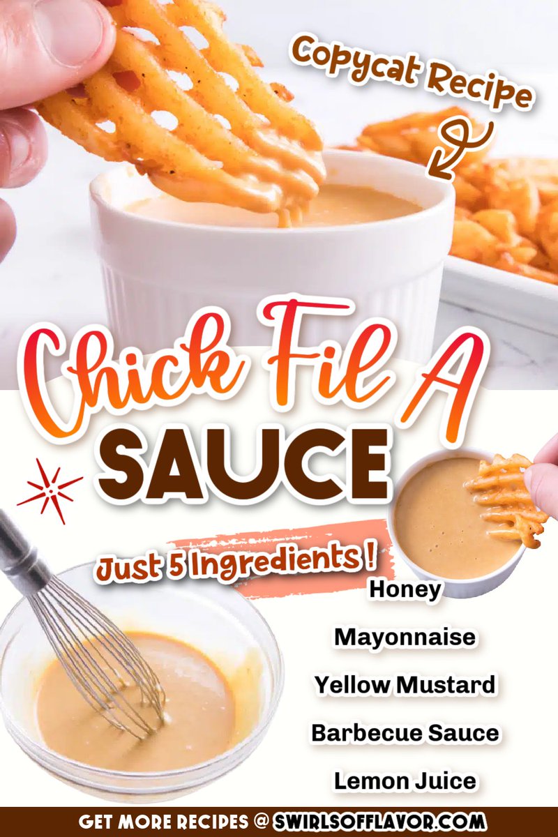 With just five basic kitchen ingredients you can have Chick Fil A Sauce at home. You’ll be making this copycat recipe over and over again. Yes, it’s that good! swirlsofflavor.com/chick-fil-a-sa… via @SwirlsofFlavor