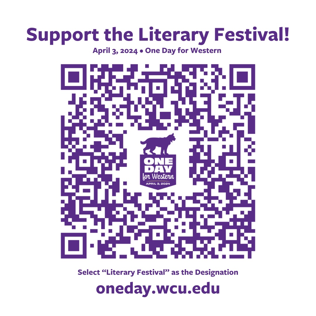 ...today is One Day for Western at @WCU and you can help fund future festivals (and save me from writing grants!!!). We aim to bring the best of the literary world to our patch of the NC Mountains, and any bit helps. #onedayforwcu