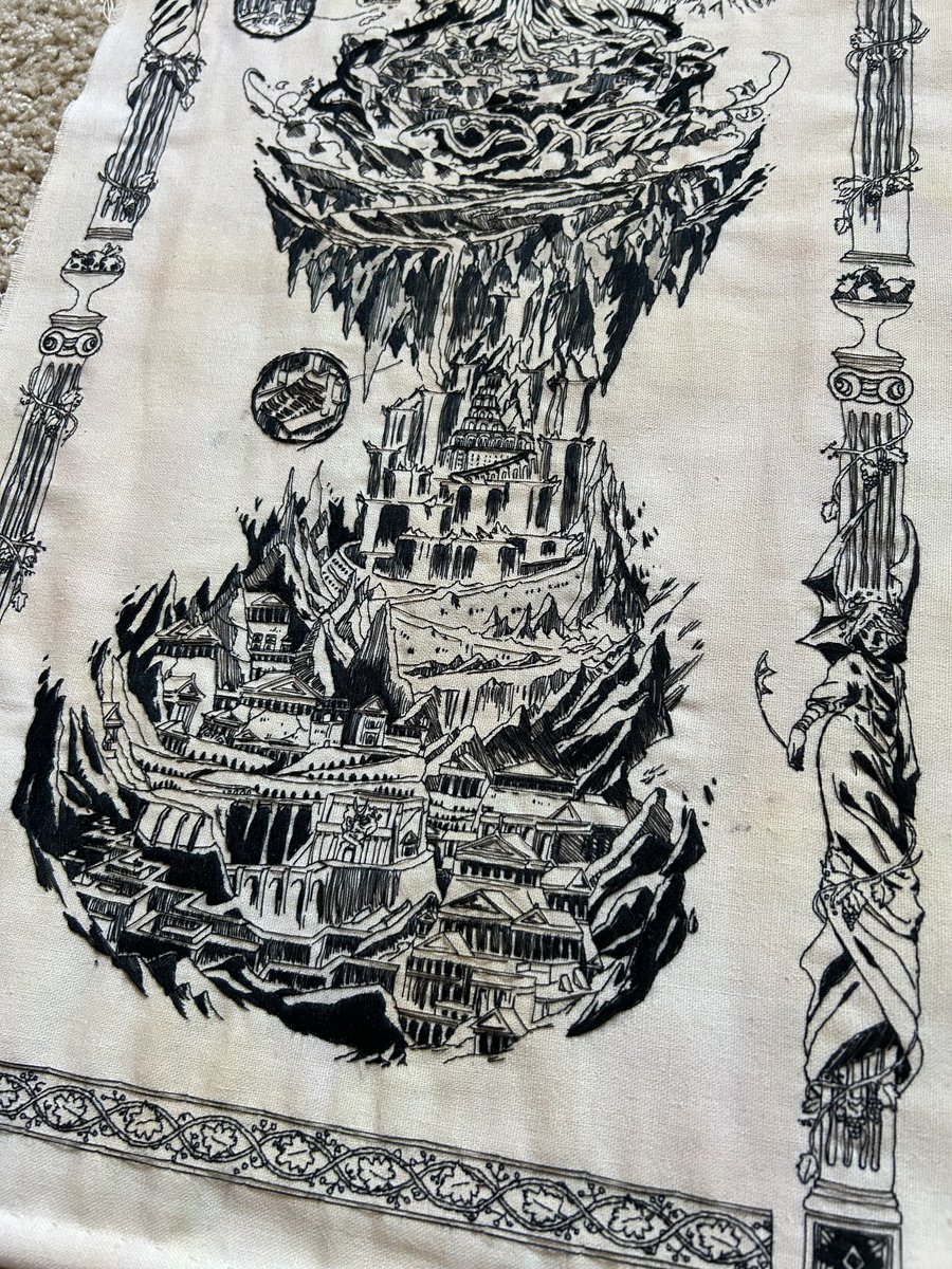 traceyfanclub's tweet photo. after 3 years of working on it on and off, i’ve finished embroidering the #hadesgame map of the underworld !!!

biggest of big credits to the original artist @_joannetran, art director @0jenzee0, and of course @SupergiantGames, thank you for creating such an incredible thing! https://t.co/xxO0R3PMuU