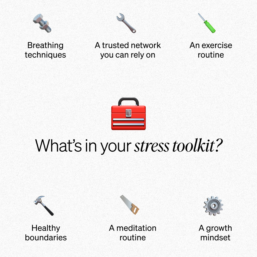 Everyone’s toolkit looks a little different: what tools do you rely on during times of stress? For Stress Awareness Month, we’ll be sharing insights and useful tips for navigating and managing stress at work and in life. 🛠️