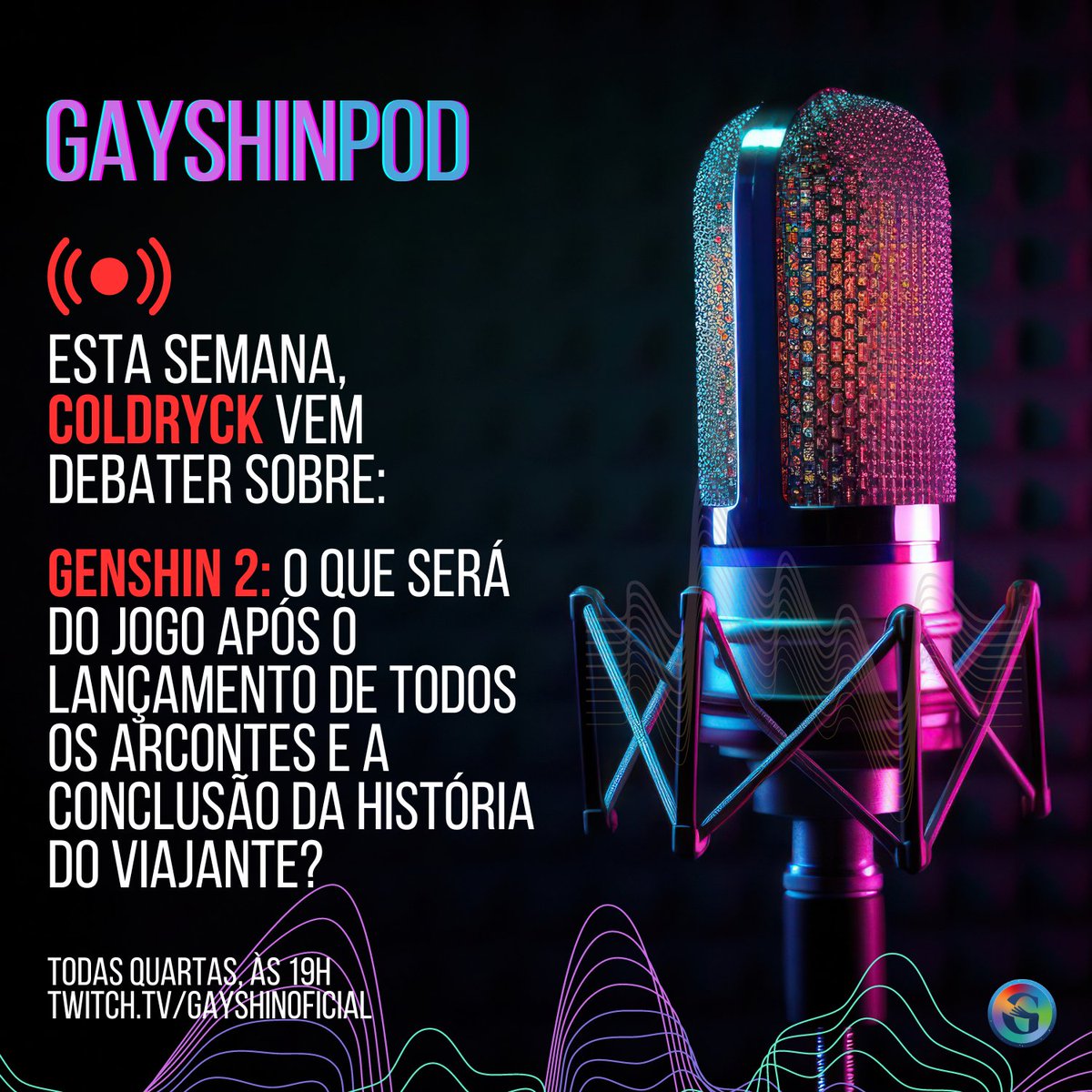 GAYSHINPOD: "Genshin 2" virou assunto depois de uma pegadinha de primeiro de abril, mas e se realmente fosse ocorrer, como seria? Hoje @coldryck vem imaginar um mundo pós Arcontes e pós desfecho do arco do Viajante, além de falarmos de Penacony, Acheron e muito mais.  

🎙️ Venha
