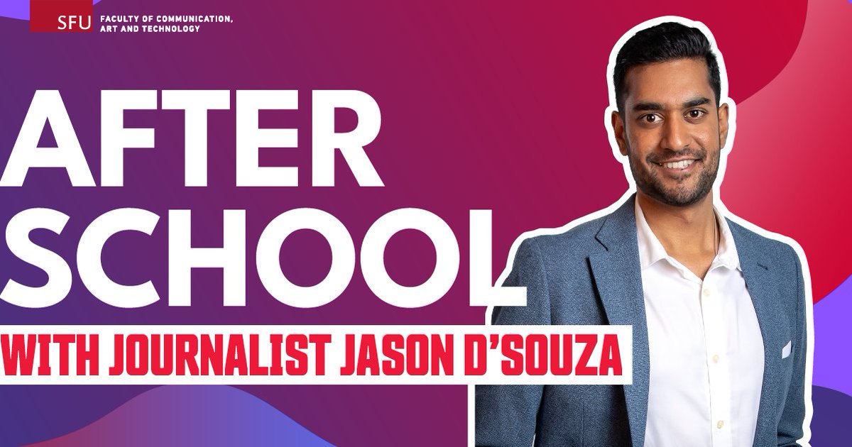 How do we know what we’re meant to do without trying it first? This week on FCAT After School, student host Emma Jean interviews @sfuCMNS alum and @CBC journalist Jason D’Souza about his career and the delight of discovering new passions. Listen now: ow.ly/BtBX50R7Qbf