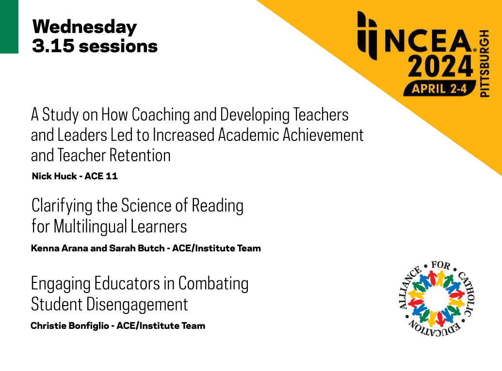 Take advantage of these informative sessions from ACE graduates and team members happening at 3:15pm #ncea2024