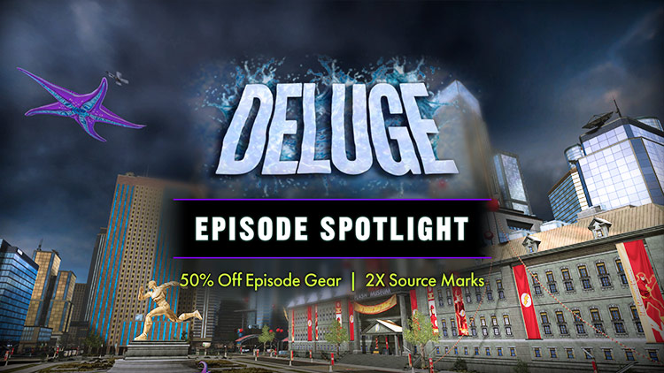 It's time to turn the tides and take down Starro one more time. This week we're running a spotlight on Episode 31: Deluge in #DCUO - doubled Source Mark drops AND half-off Deluge gear at venders 🔱