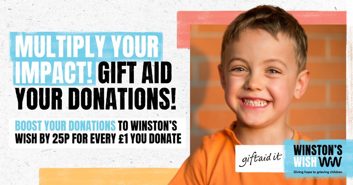 Increase the value of your donation by 25% with no extra cost by ticking the box for Gift Aid. 🙌 Unlock more potential with your donations by simply filling in our 2-minute survey today! ➡️ buff.ly/49hpbVV