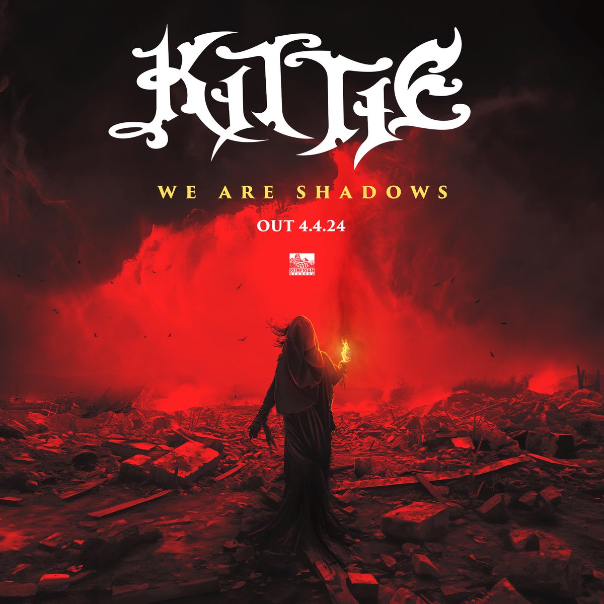 @OFFICIALKITTIE returns with new single ‘We Are Shadows’ TOMORROW! 🔥🖤 Watch the video 4/4 at 11:00 AM ET on @SumerianRecords YouTube channel. Pre save with the link below! sumerian.lnk.to/shadows