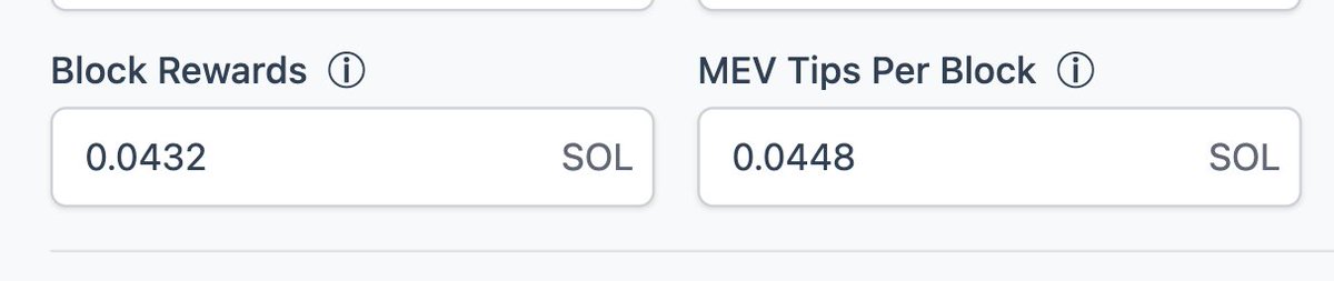 Solana MEV revenue now exceeds block reward revenue 💵