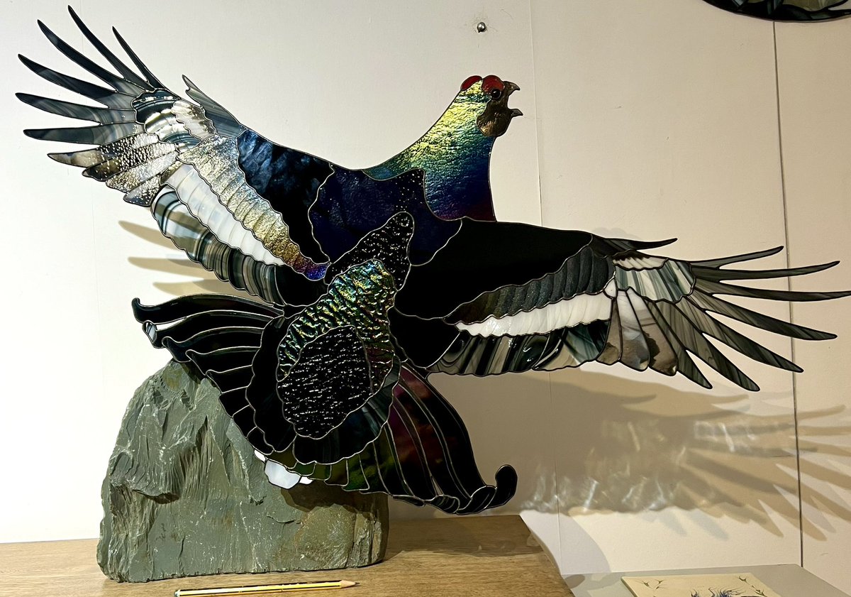 This braw laddie has finally made it onto his stand… #glass #bird #grouse