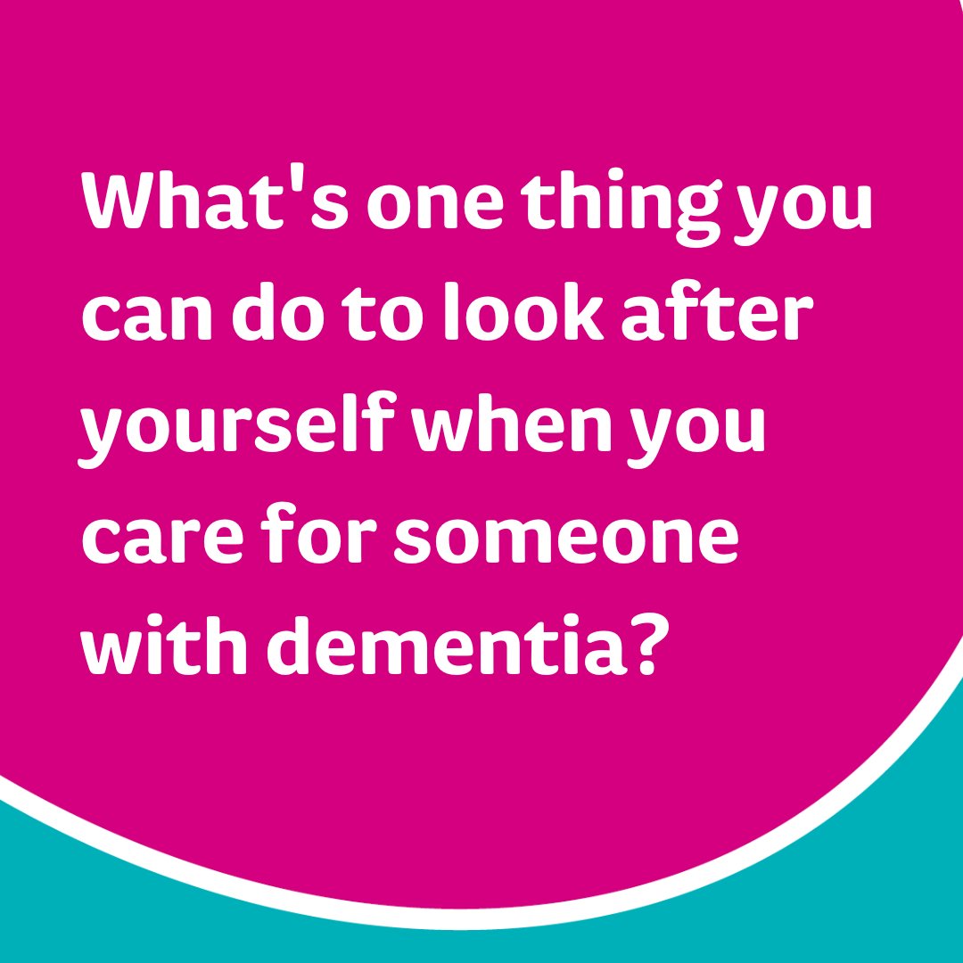 Taking care of yourself often falls down the list when you're caring for someone with #dementia. But looking after your own wellbeing is just as important. 💙 What's one thing you can do to look after yourself when you care for someone with dementia? Share in the comments. 👇