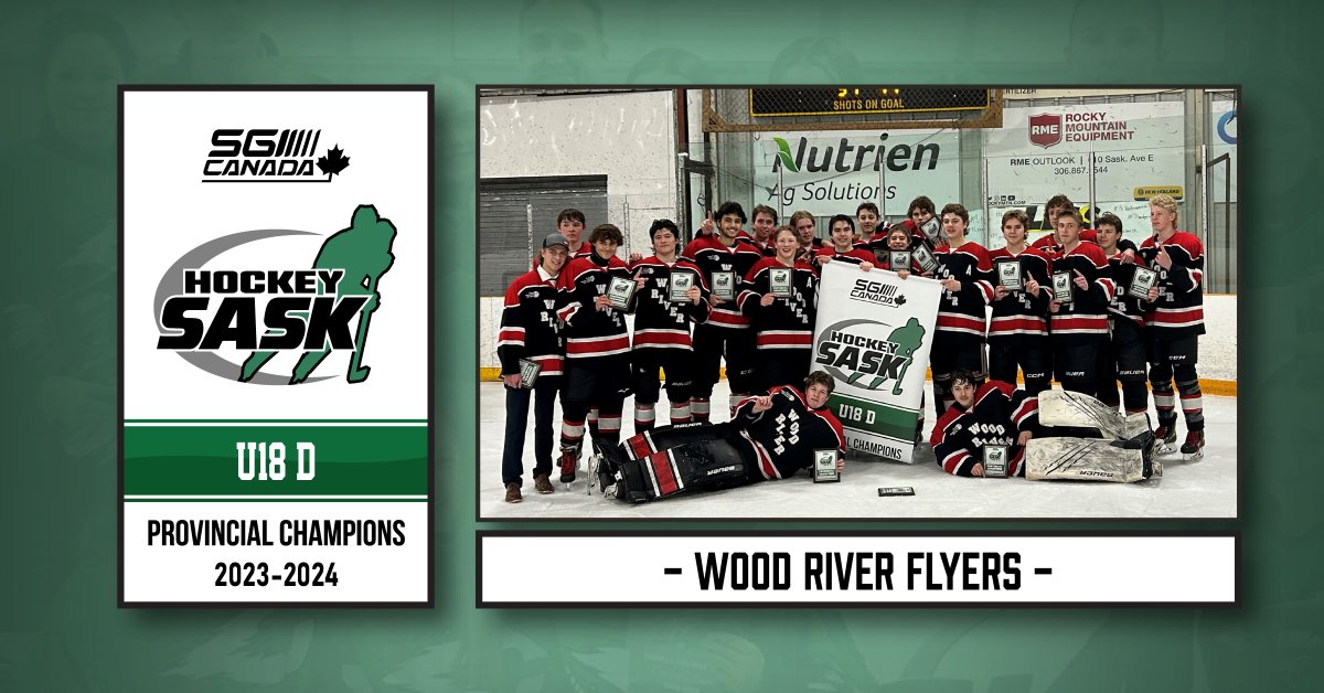 🏆 @SGI_CANADA PROVINCIAL PLAYOFFS CHAMPION DIVISION ➡️ Under-18 D TEAM ➡️ Wood River Flyers In an exhilarating championship final b/w Delisle Bruins + Lafleche, both teams chased their first-ever U18 D title victory. The Flyers lifted the banner, marking a historic triumph.