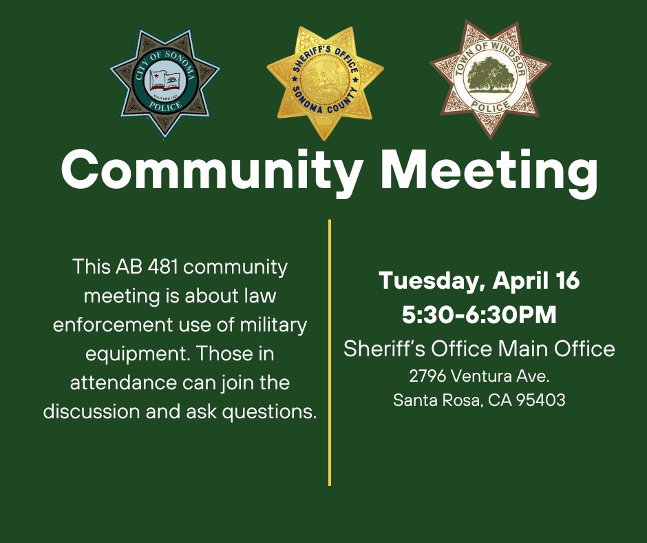 Sonoma Sheriff tweet media