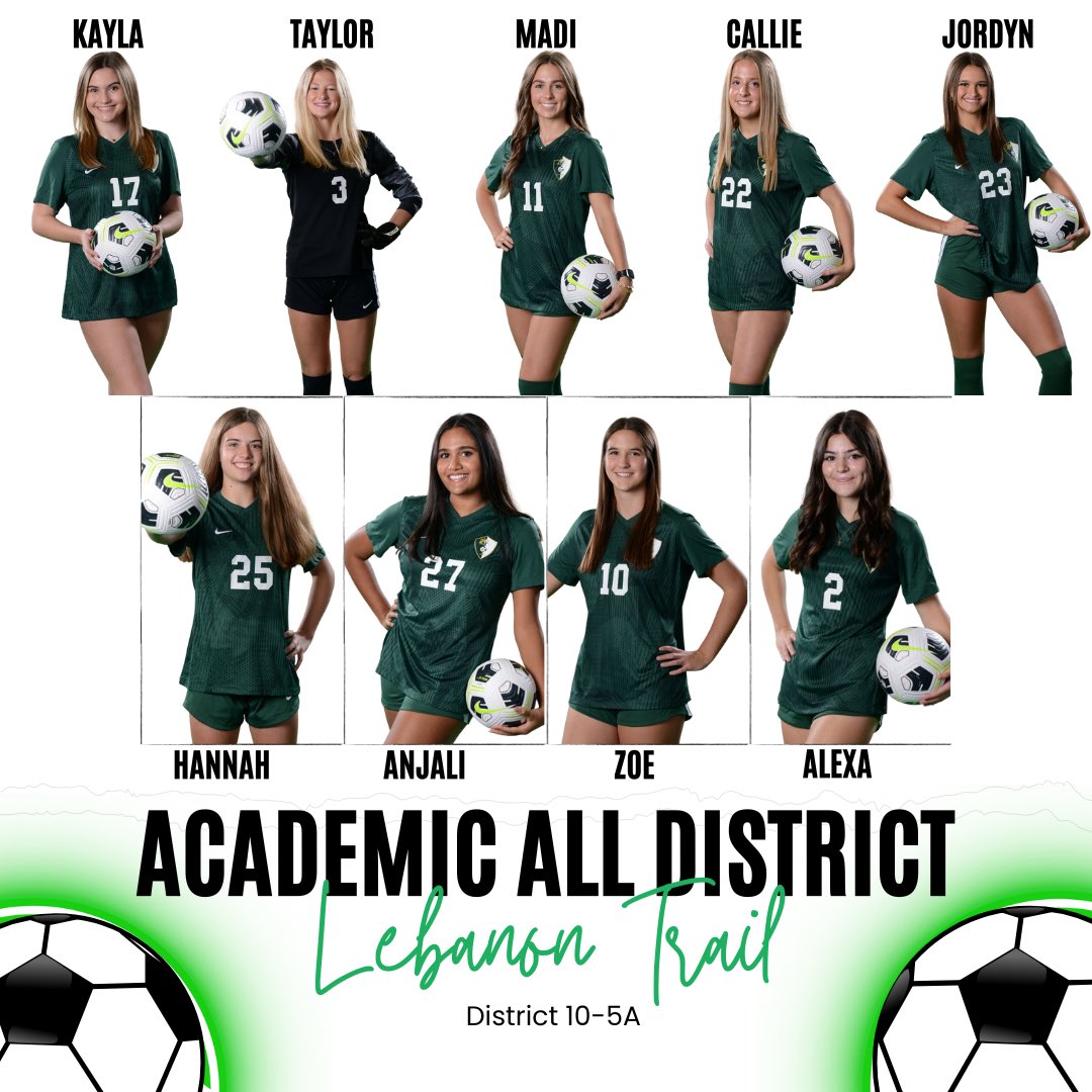 💚⚽️Congratulations to these talented individuals receiving Academic All District awards! Your hard work and dedication to excellence are truly commendable. Keep shining bright💚🌟