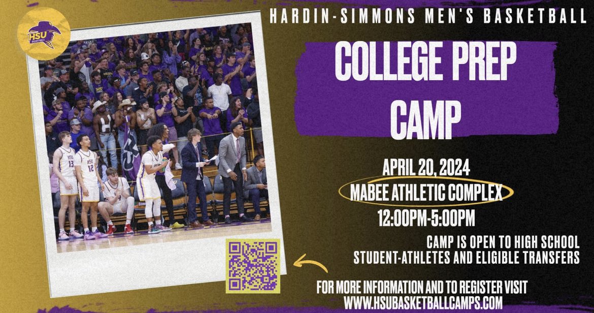 Our college prep camp is coming up soon! We can’t wait to see some great talent on campus. You can register at hsubasketballcamps.com