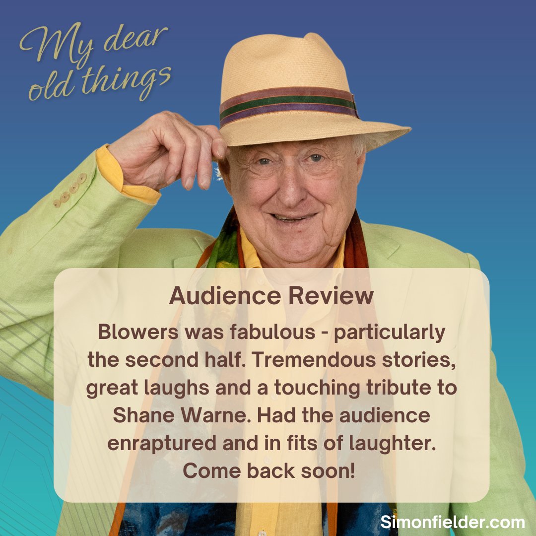 Have you booked your tickets for @BoroughHalls on 6th July!? Don't miss the inside stories from The #RealMarigoldHotel and then all the fun of Test Match Special. It'll be a hoot! ow.ly/jktj30sBcgl #Dudley #liveshow #Blowers