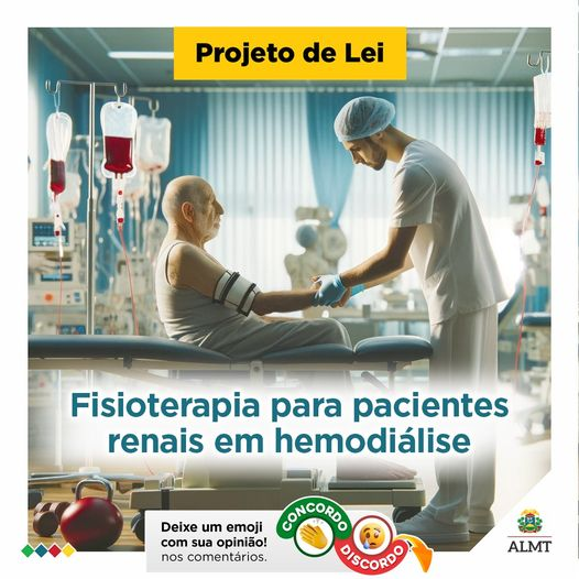 assembleiamt's tweet image. Segundo o projeto de lei nº 385/2024, as unidades de saúde pública de Mato Grosso devem manter pelo menos um fisioterapeuta para cada dez pacientes durante a hemodiálise, em turnos matutino, vespertino e noturno.

#ALMT #ProjetoDeLei #Fisioterapia #Hemodiálise #DoençaRenalCrônica