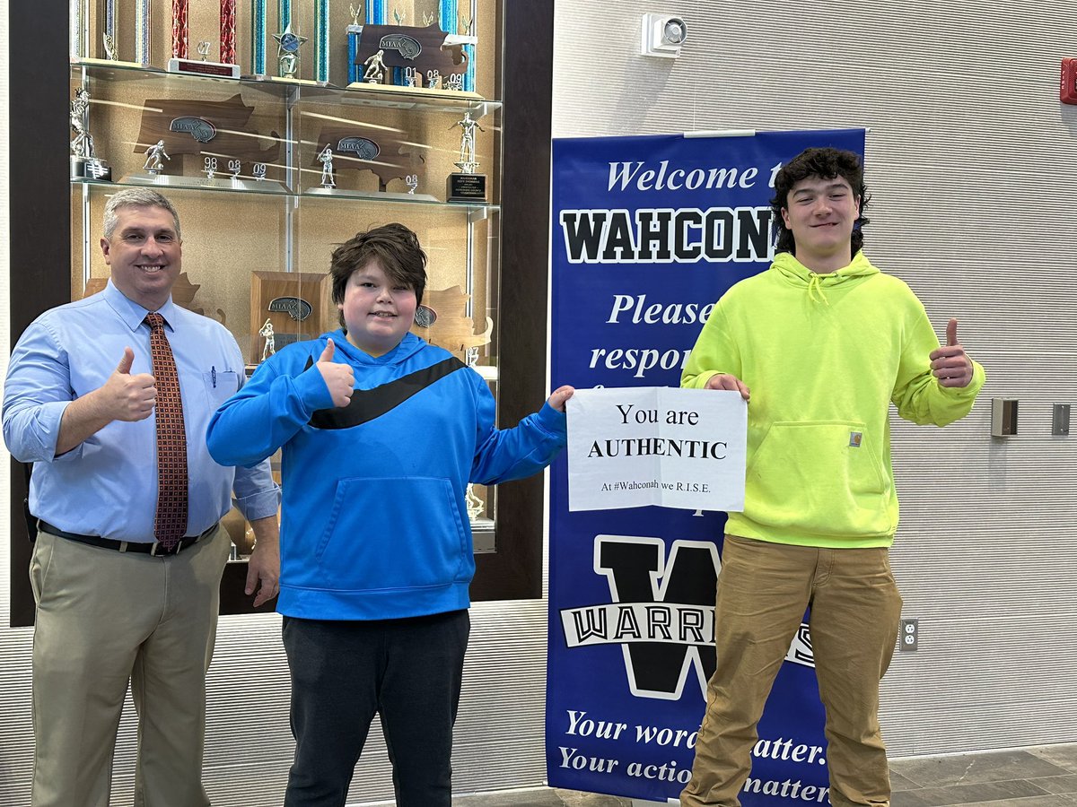 Aaron Robb (@aaronrobb5) on Twitter photo It's #PositiveSigns Wednesday at #Wahconah! Today we are celebrating our AUTHENTIC students 👍 <a href="/wahconahrhs/">Wahconah Reg HS</a> It's #PositiveSigns Wednesday at #Wahconah! Today we are celebrating our AUTHENTIC students 👍 <a href="/wahconahrhs/">Wahconah Reg HS</a>