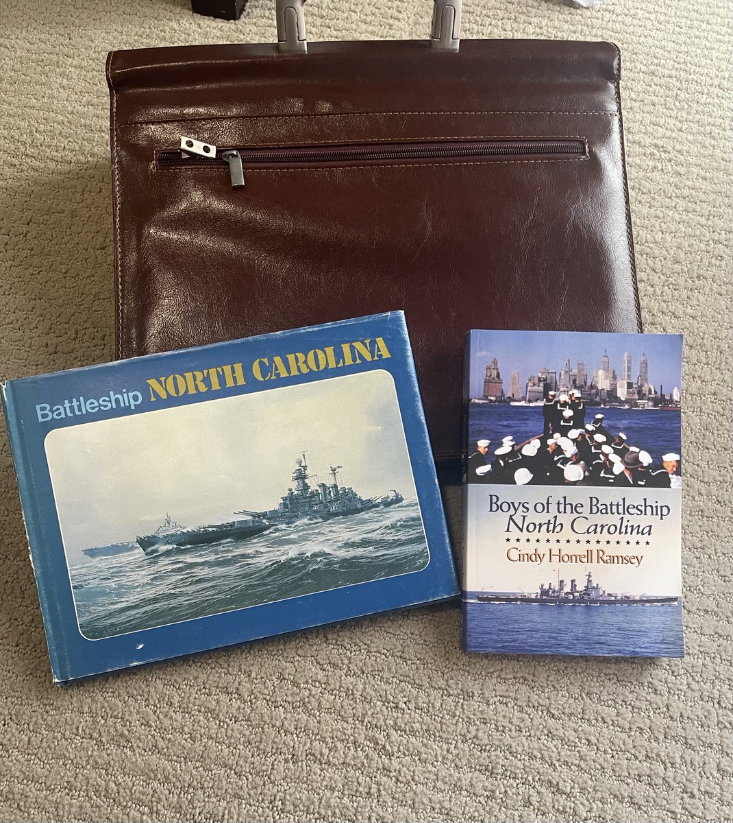Two new books with seas stories of USS North Carolina (BB 55) Finally reading non-technical books on #BB55. Always good snippets in personal stories Left: Capt. Ben Blee, USN, Ret. (WWII crewmember) Right: Cindy H. Ramsey a.co/d/eTbMZ8b #USSNorthCarolina