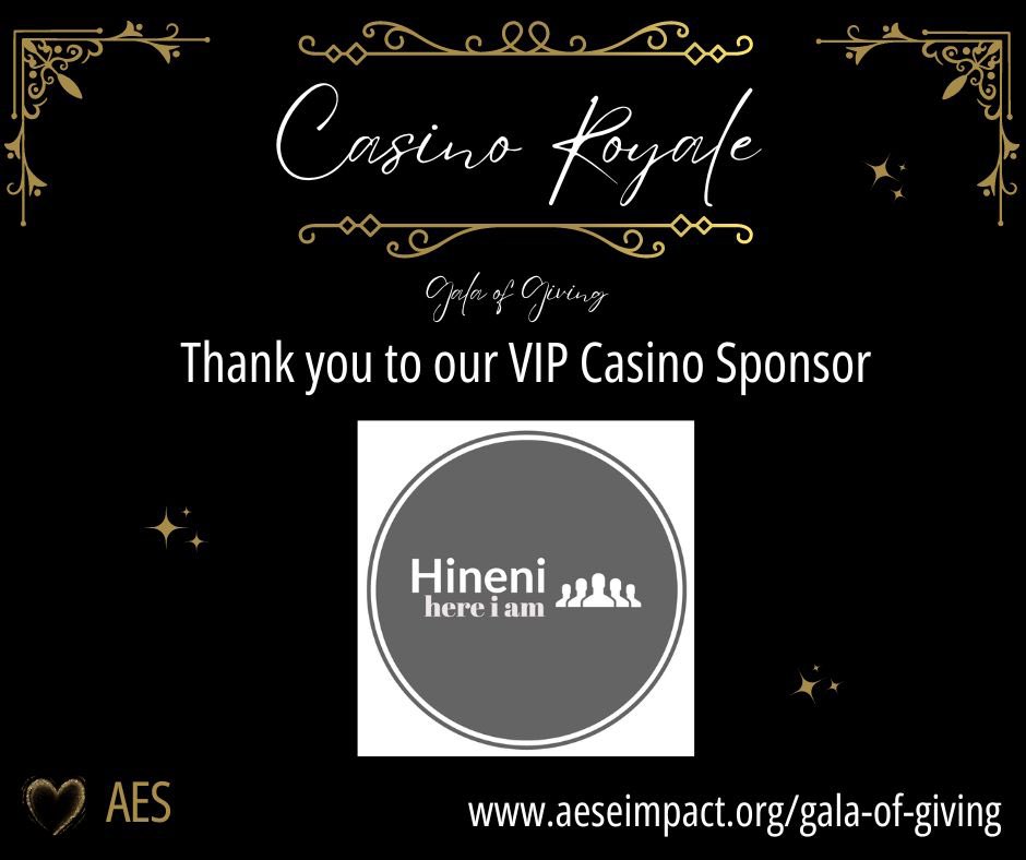 🤗Thank you to the Hineni Foundation for being the VIP Casino Sponsor for AES’ Gala of Giving❤️

AES is honored to partner with you!💯🤝

#Gala #GalaOfGiving #aesImpact #AES