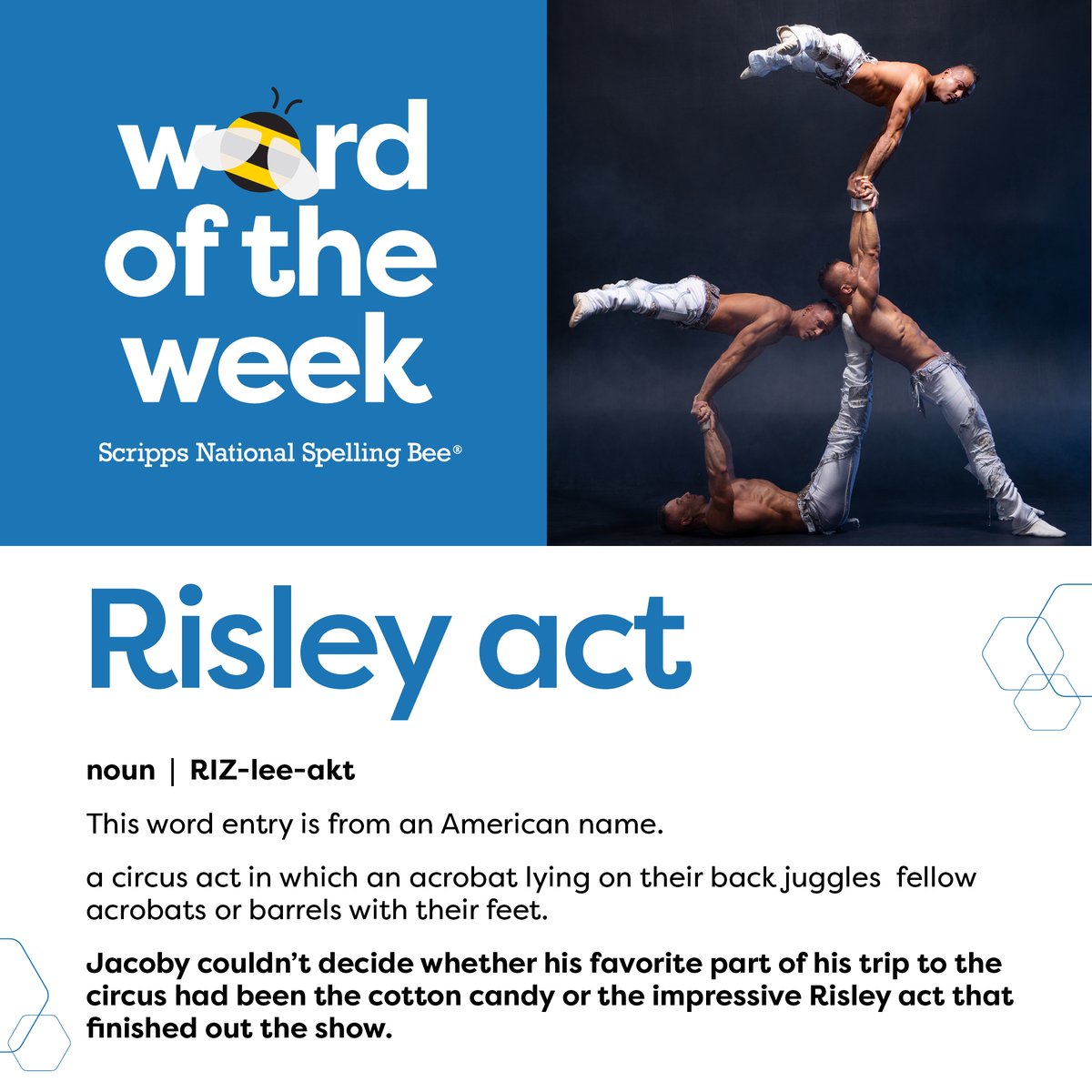 Today is American Circus Day! It commemorates the anniversary of the first circus performance in the United States on April 3, 1793, in Philadelphia, Pennsylvania. @MerriamWebster, the official dictionary of the Scripps National Spelling Bee. #wordoftheweek #spellingbee