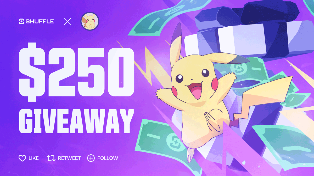 🚨 $250 CRYPTO GIVEAWAY 🚨 TO ENTER: ➡️ Follow @PikaGambles & @shufflecom ➡️ Like & RT ➡️ Tag 2 Friends Winners rolled in 7 Days ⏰ #CrytpoGiveaway #CryptoGiveaways #LTC #ETH