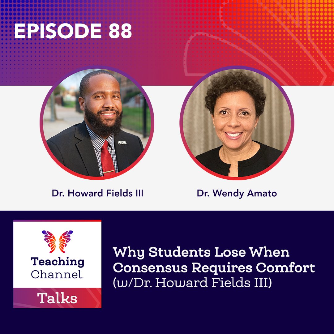 In this week's episode of Teaching Channel Talks, Dr. Wendy Amato hosts Dr. Howard E. Fields III to examine challenges in educational equity and unravel the complexities of DEI efforts! Tune in here: bit.ly/3VEbe0J. #DEI #education @HeFields3