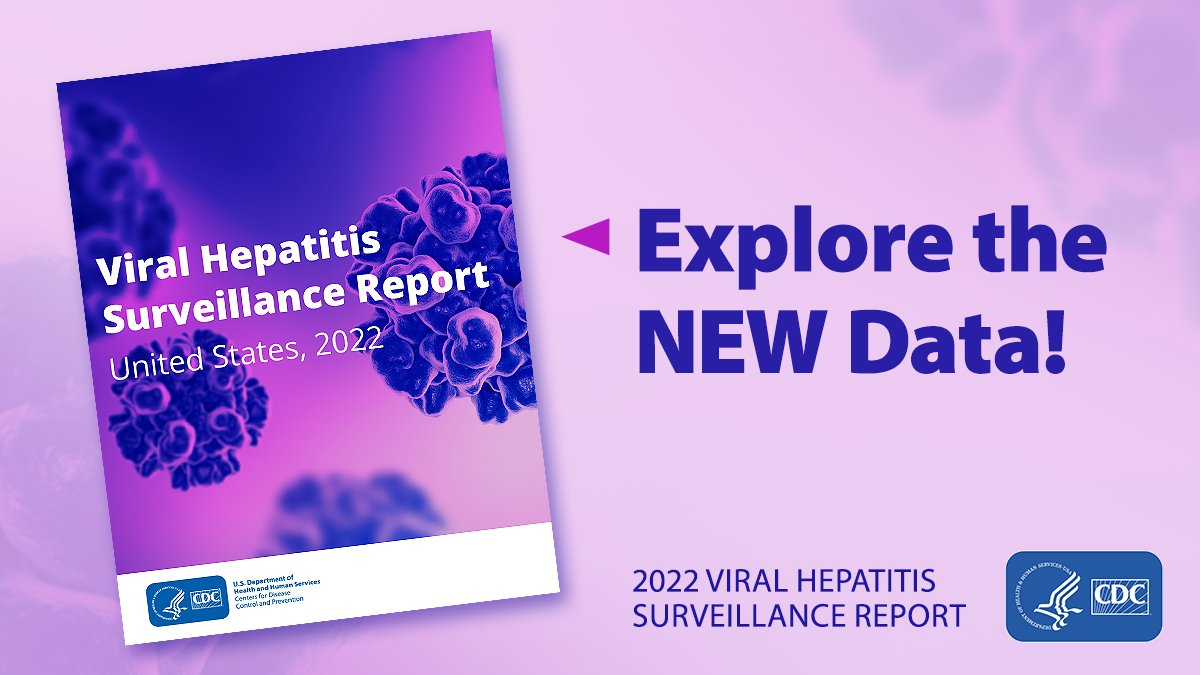 Check out @CDCgov’s new 2022 Viral #Hepatitis Surveillance Report for the latest data on #HepatitisA, #HepatitisB and #HepatitisC: bit.ly/4aoLUAf