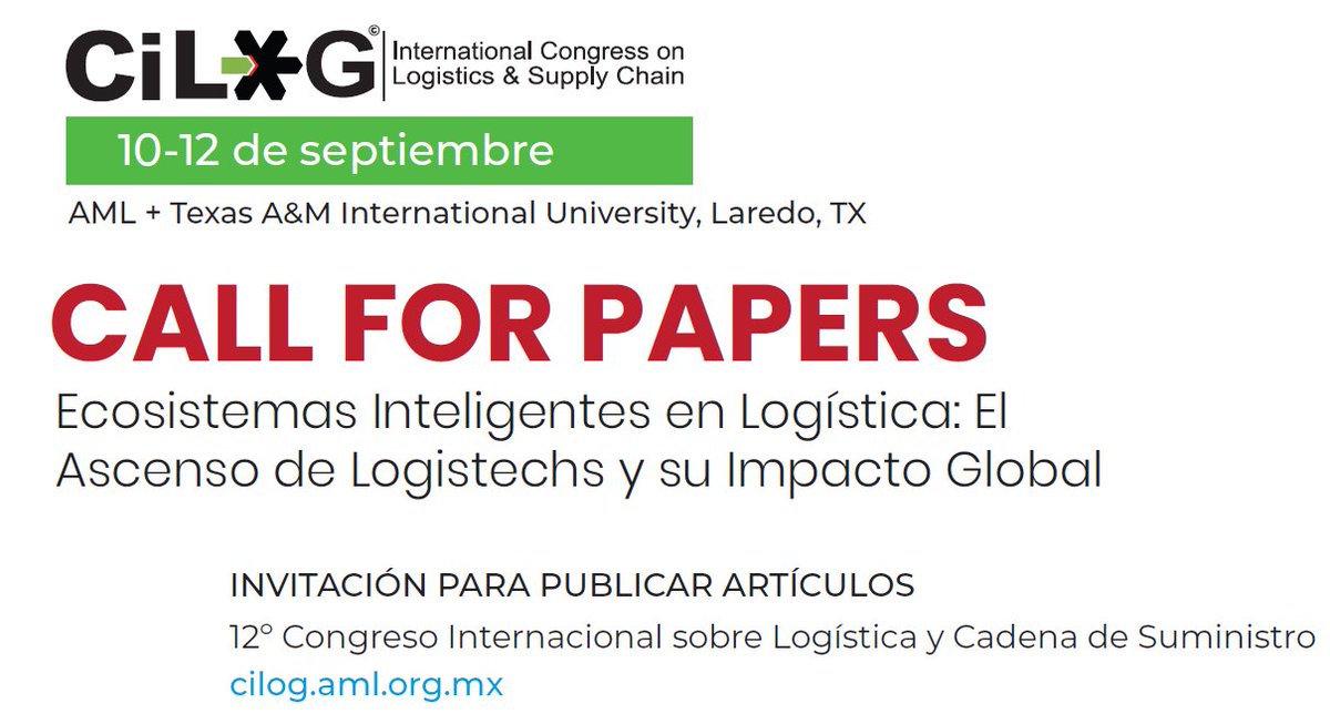 Atención comunidad de la <a href="/FIUNAM_MX/">Ingeniería UNAM</a> <a href="/DIMEIFIUNAM/">DIMEIFIUNAM</a> 🚨🚨 ¿Quieres participar en el CILOG2024? Ya puedes enviar el resumen de tu artículo, tienes al 10 de abril, y registrarte para asistir ✈️ a Texas A&amp;M International University  👏⏲️